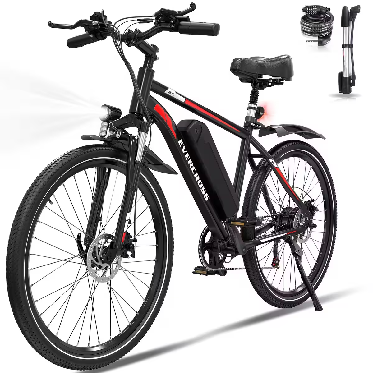 EVERCROSS EK15 - Bici elettrica da città, 36 V 250 W a doppio assorbimento