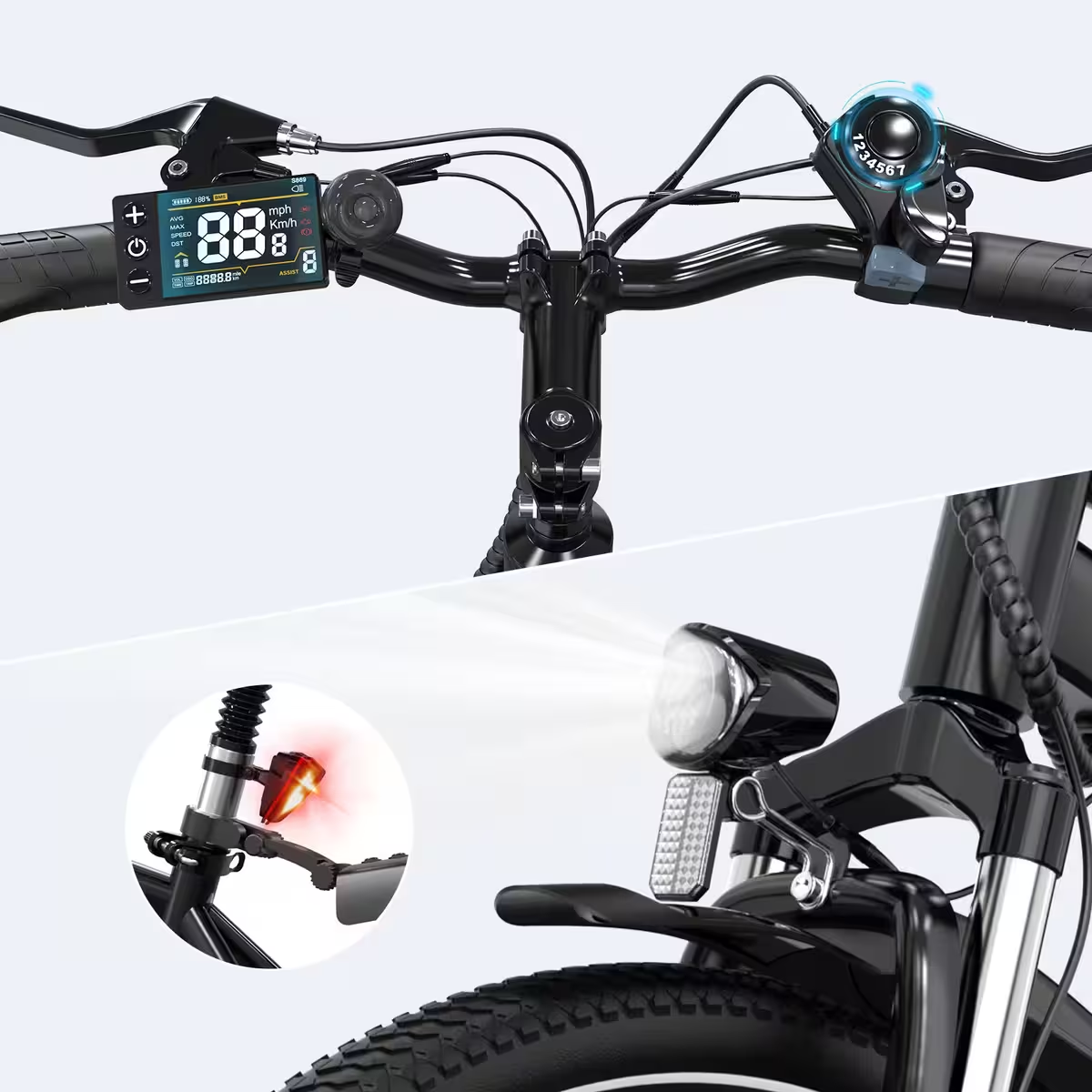 EVERCROSS EK15 - Bici elettrica da città, 36 V 250 W a doppio assorbimento