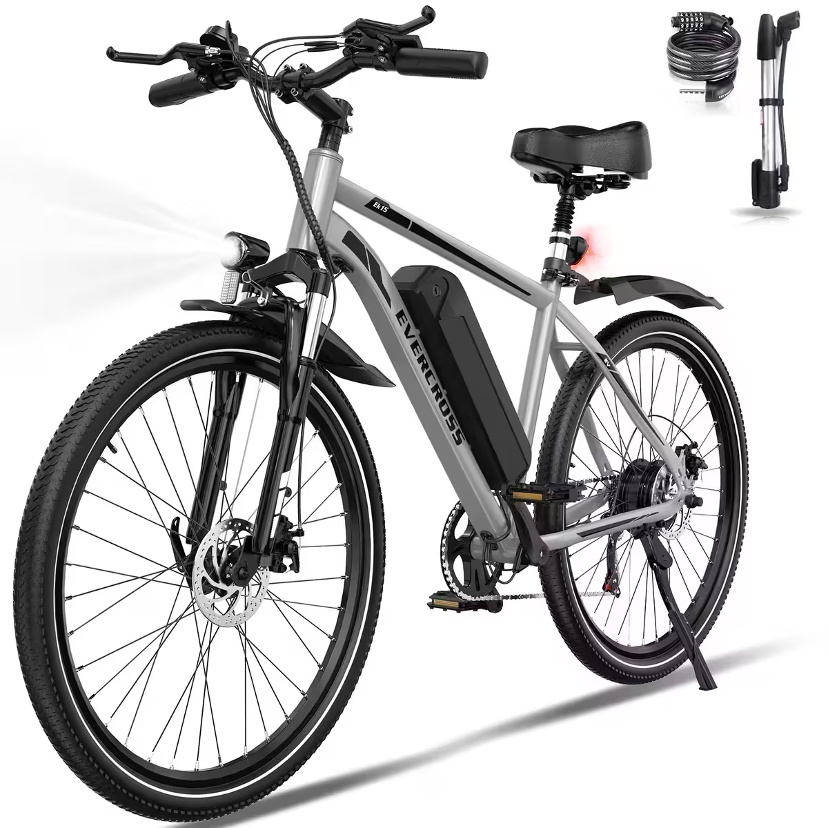 EVERCROSS EK15 - Bici elettrica da città, 36 V 250 W a doppio assorbimento