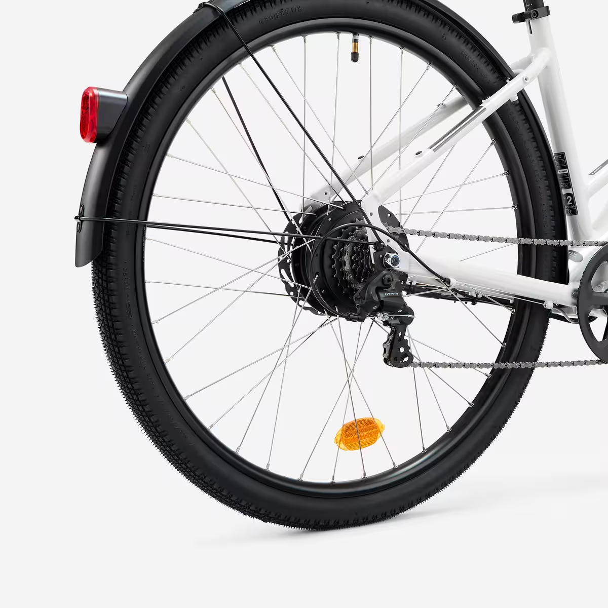 ROCKRIDER - Bici elettrica da trekking E-ACTV 100, telaio basso, grigio perla