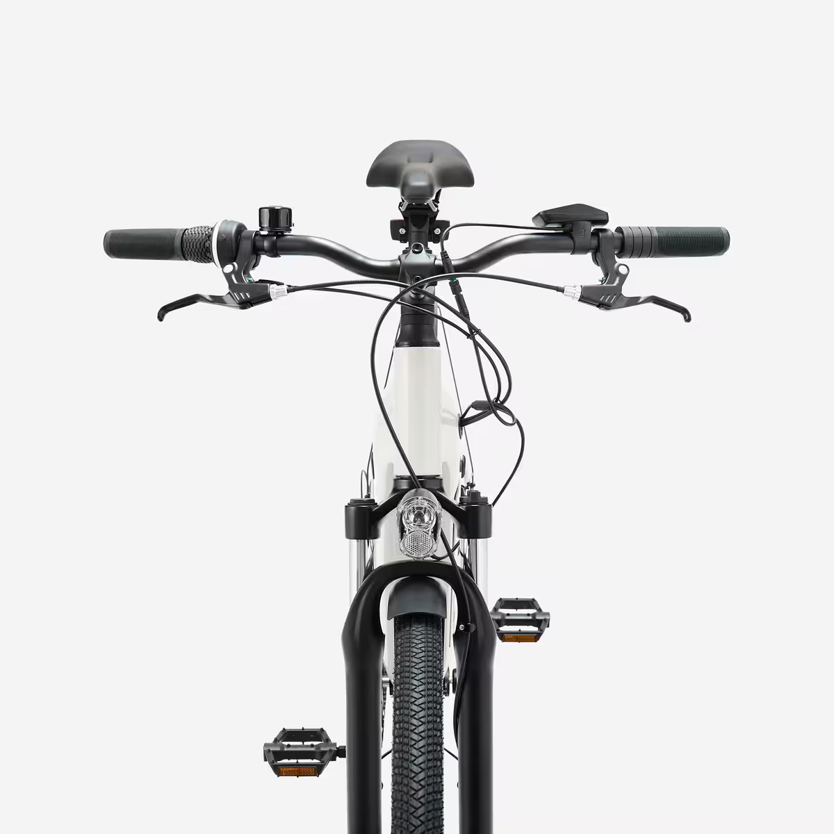 ROCKRIDER - Bici elettrica da trekking E-ACTV 100, telaio basso, grigio perla